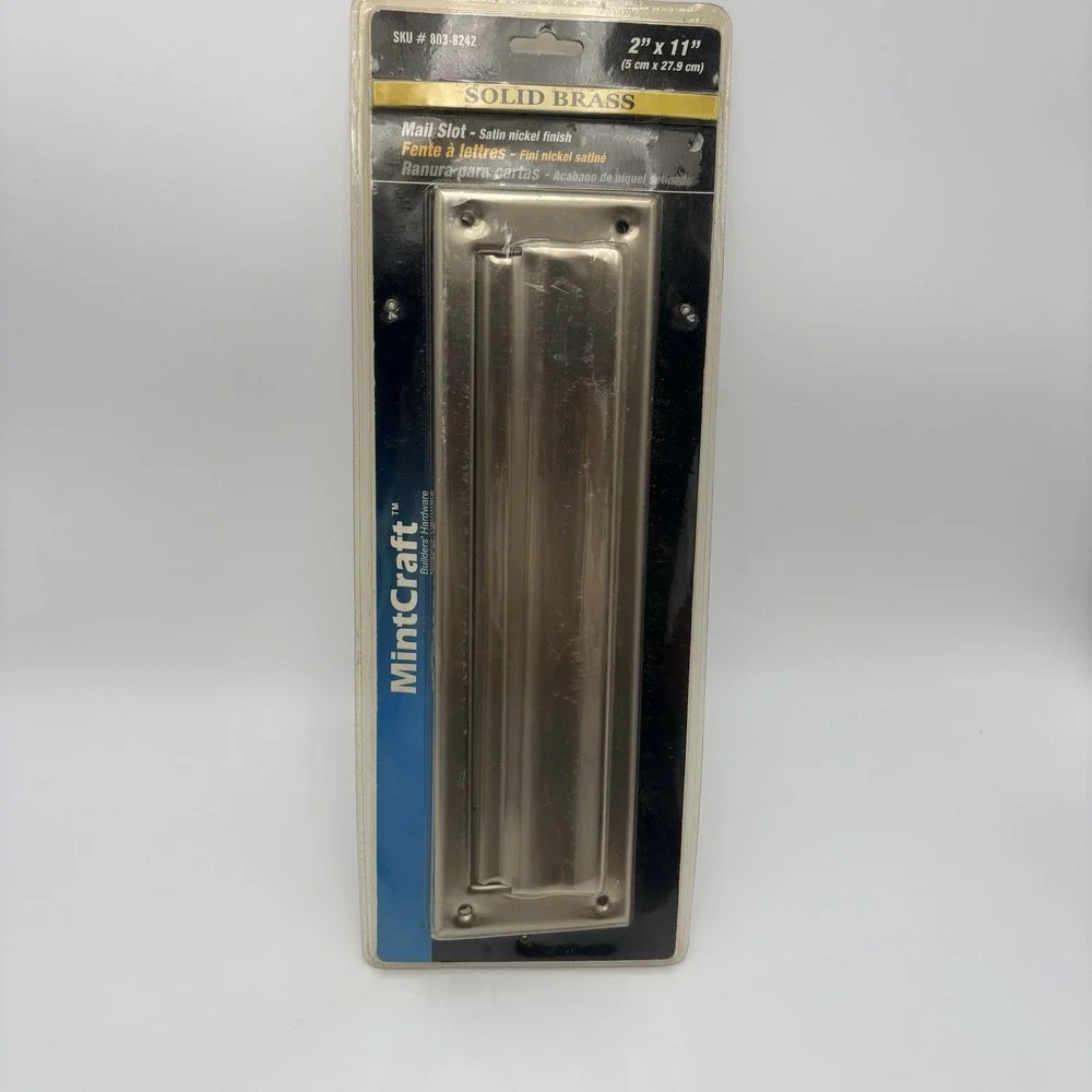 MintCraft Mail Slot Solid Brass Satin Nickel 2